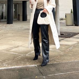 VGUC Elegant Black Faux Leather Women's Pants